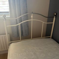 Single bed and mattress