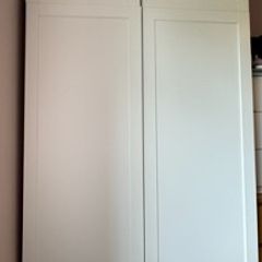 White wardrobe with 2 doors