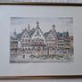 Original Friedrich Gortitz Signed Coloured Etching Frankfurt Image 2