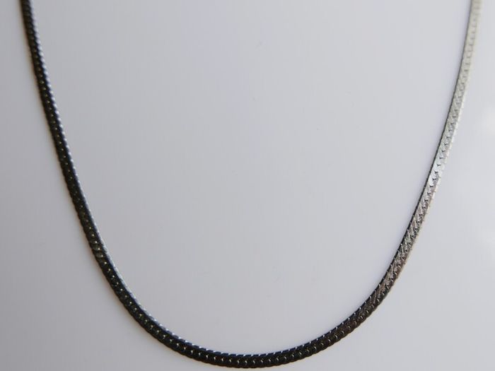 Vintage 925 Sterling Silver 16" Necklace Flat Chain 3.1 grams