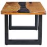 Coffee Table 100x50x40 cm Solid Teak Wood and Polyresin Image 4
