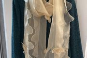 Wrap/Scarf - Sequin and Flower Embellishment