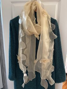 Wrap/Scarf - Sequin and Flower Embellishment