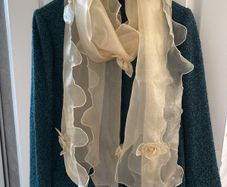 Wrap/Scarf - Sequin and Flower Embellishment