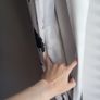 Scandi Bear Forest lined curtains Image 2