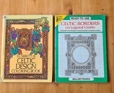 Celtic Design Books. 1x Celtic Design Colouring Book By Ed Sibbett, Jr  1 X Celtic Borders On Layout Grids.