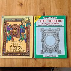 Celtic Design Books. 1x Celtic Design Colouring Book By Ed Sibbett, Jr  1 X Celtic Borders On Layout Grids.