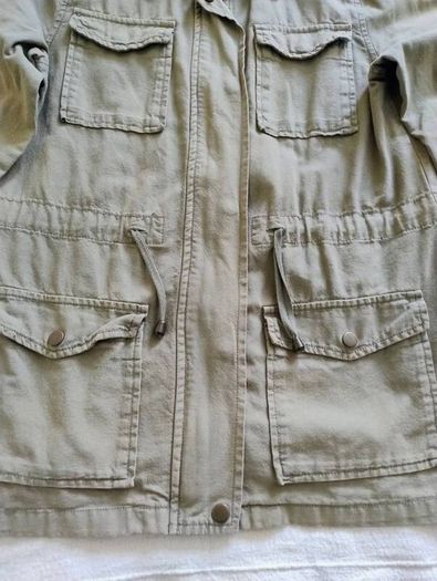 New Look green cotton jacket in very good condition see last three photos for exact measurements FREE STANDARD POSTAGE INCLUDED