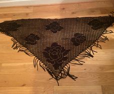 Exquisite hand crocheted Spanish shawl