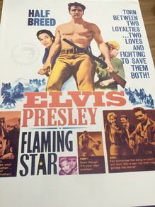Rare Genuine Elvis Memorabilia - Poster from his film - Flaming Star