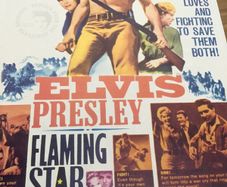 Rare Genuine Elvis Memorabilia - Poster from his film - Flaming Star