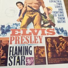 Rare Genuine Elvis Memorabilia - Poster from his film - Flaming Star