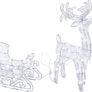 160 LED Reindeer with Sleigh Christmas Decoration Warm White Lights Timer Indoor Outdoor Image 6
