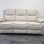Cream & Grey Chloe 3+2 Seater Micro Fabric Recliner Sofas Image 2