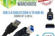USB 3.0 Cables 1.8m for computer equipment - Printers etc - USB-A to USB-B (For Dell Printer)