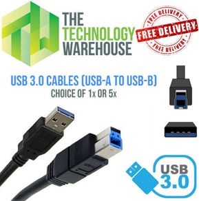 USB 3.0 Cables 1.8m for computer equipment - Printers etc - USB-A to USB-B (For Dell Printer)