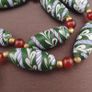 Vintage Venetian Style Feather Desgin Glass Beads Necklace Image 8