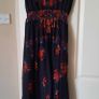 Sheer long dress with bird print Image 3