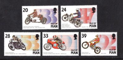 1993 Isle of Man Manx Motor Cycling Events Commemorative Stamps Mint Never Hinged (MNH)
