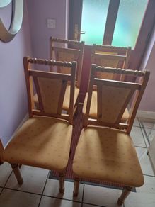 4 wooden chairs