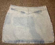 zara denim skirt