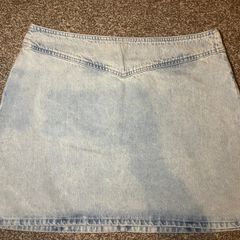 zara denim skirt