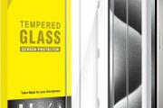 Screen Protector for iPhone 15 Pro 6.1-Inch, Tempered Glass Film with Easy Installation Tool, Case-Friendly, HD Clear, 3-Pack