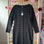 dress Bnwt black classic knee length dress size 12 street one brand long sleeve Image 2