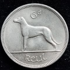Ireland - 1968 - 6 Pence - Wolfhound - UNC - KM.13a - [2527]