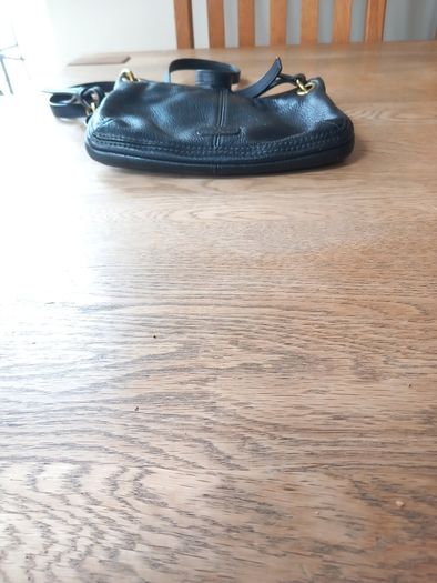 Fossil Black Leather Cross Body Bag