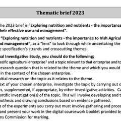 Leaving Cert Ag Science H1 Project