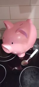 Giant piggy bank money saving tin