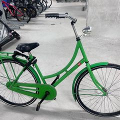 Green Dutch-Style City Bike