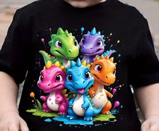 Five Cute Dinosaurs  Tshirt