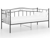 Sofa Bed Frame Black Metal 90x200 cm