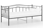 Sofa Bed Frame Black Metal 90x200 cm