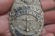 US Navy Corrections Pearl Harbor Badge No 82 Blackinton