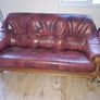 Dutch style leather three piece sofa Image 2