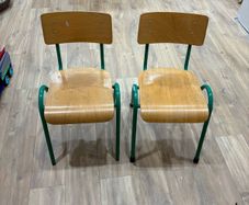 Kids play school chairs (x2)