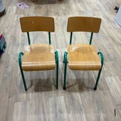 Kids play school chairs (x2)
