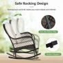 Rocking Chair With Seat And Back Cushion Image 4