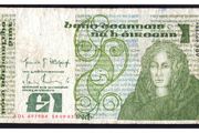 1983 Ireland IR1 Queen Medb (Maeve) Banknote Series B. Note issued 14/09/83. Serial number ADL697984