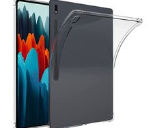 Clear Soft TPU Cover For Samsung Galaxy Tab S7 FE ShockProof Bumper Case