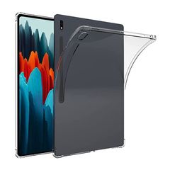 Clear Soft TPU Cover For Samsung Galaxy Tab S7 FE ShockProof Bumper Case