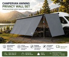 Campervan Awning Privacy Wall Set  430 x 200 cm
