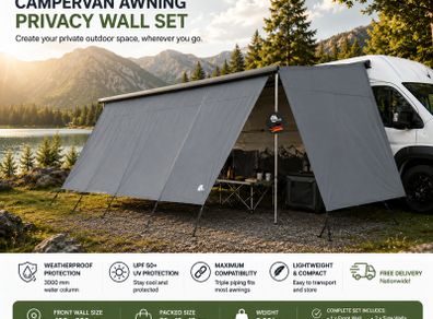 Campervan Awning Privacy Wall Set  430 x 200 cm