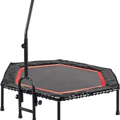 FREE EXPRESS SHIPPING Fit Indoor Fitness Trampoline with Handlebar