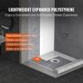 Shower Curb Kit, 914x914mm Shower Tray  Pan Kit with 160mm Central Drain, Lightweight EPS Shower Installation Kits with 2 Waterproof Cloths, Shower Pan Slope Sticks Fit for Bathroom Image 4