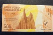 Madagascar 2017.500 Ariary.Uncirculated Banknote.