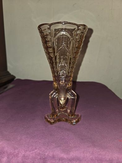 1930's "Rocket" Pink Glass Vase